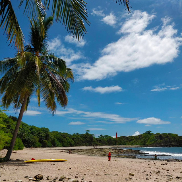 Playa Pelada beach in Nosara, Costa Rica